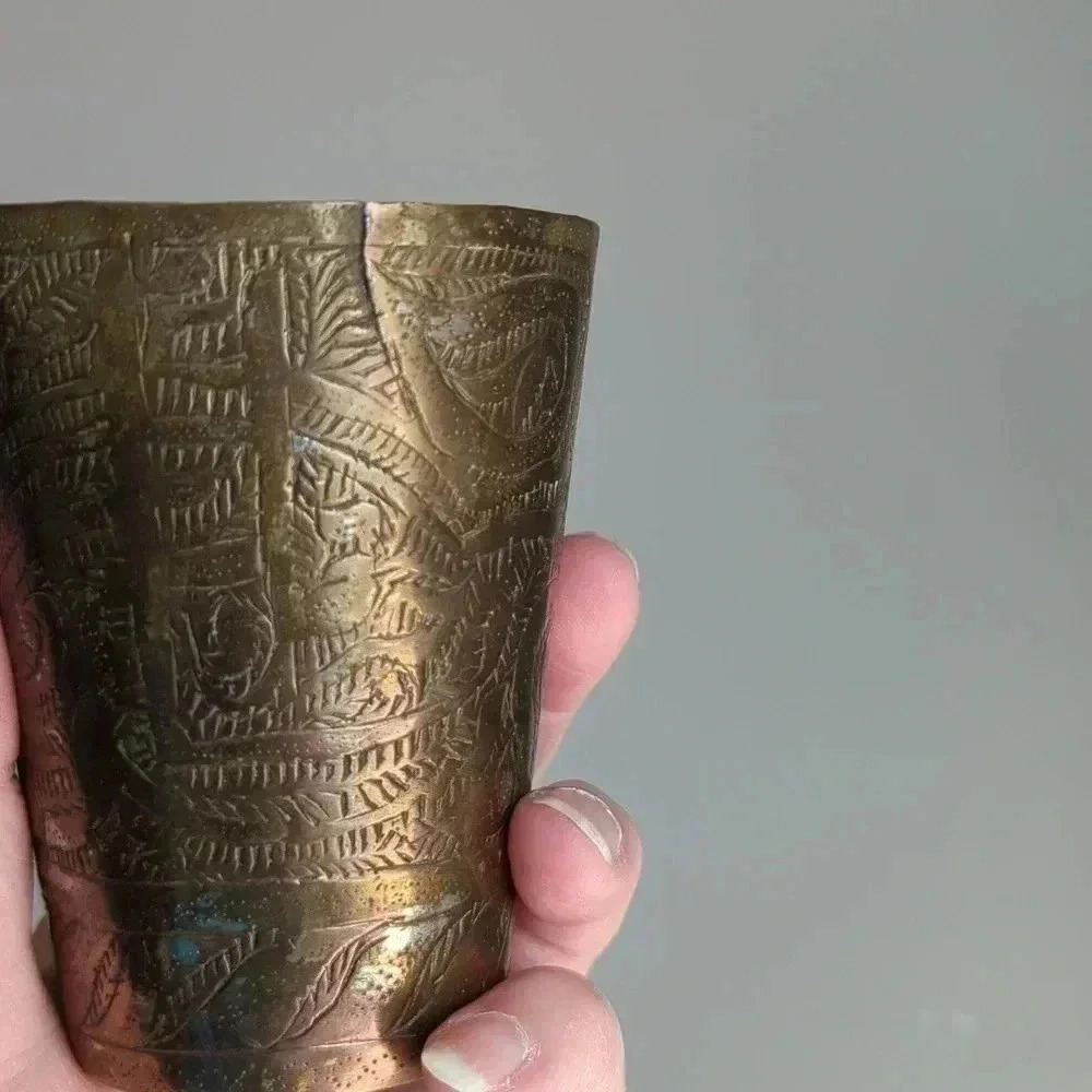 Brass Indian Lassi Cup - Picture 3 of 6
